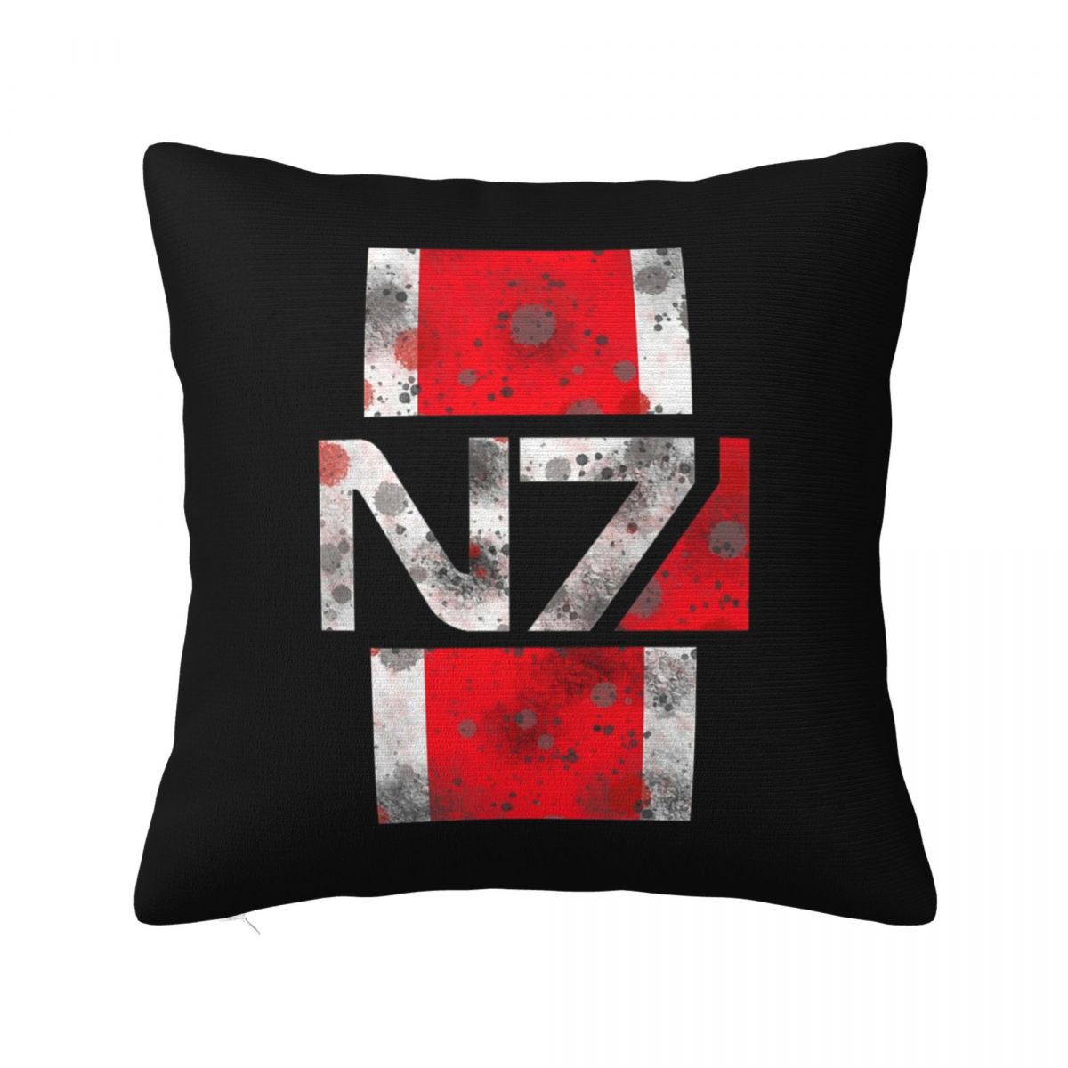 Mass Effect Legendary Edition Наволочка квадратная N7 Чехол для подушки Наволочка Чехол для декоративной подушки для дома спальни автомобиля 12x12Inch