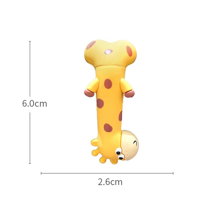 Gummi Giraffe Ornament Rillenverklebte Giraffenfiguren Cartoon Giraffenmodell Autodekoration Computerbildschirm Ausstellungsornament