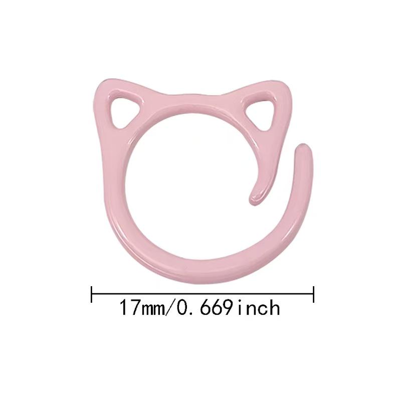 Cat Ear Metal Stitch Markers for Knitting Needles - DIY Yarn Tools & Open Rings