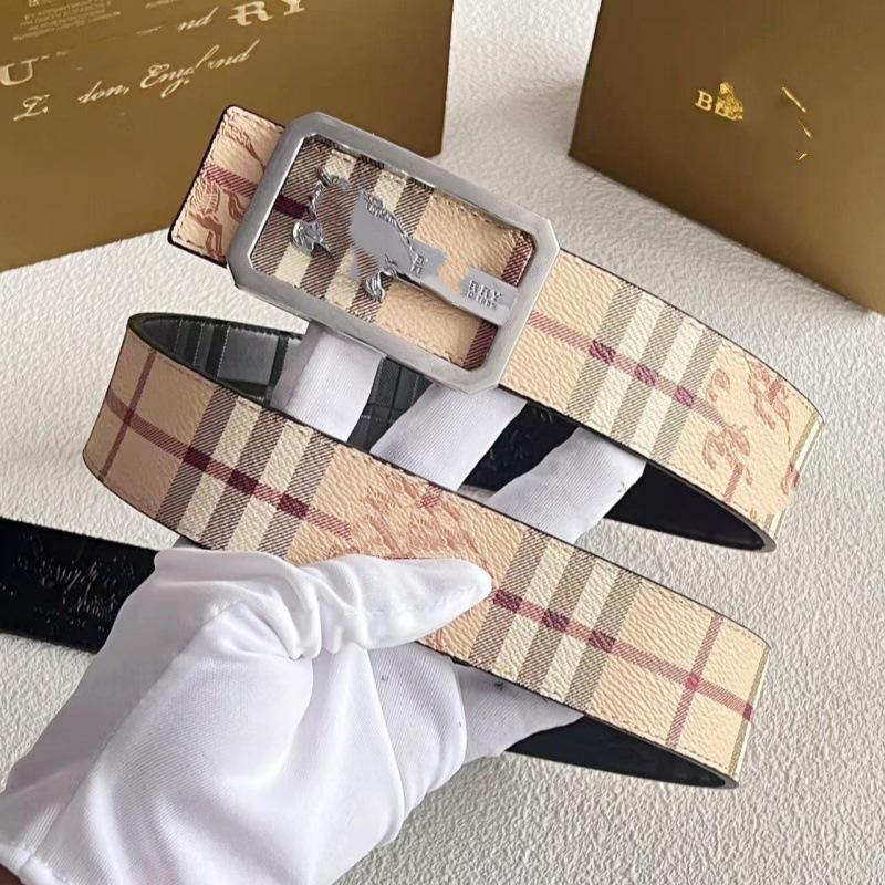 Smooth Buckle Leather Belt - Fashionable Business & Jeans Waist Accessory