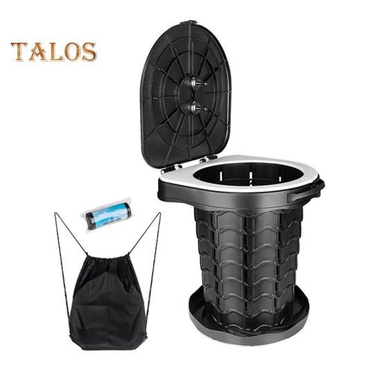 

Выдвижной портативный туалет с большой грузоподъемностью, регулируемой высотой, портативный туалет для кемпинга, для использования в чрезвычайных ситуациях чёрный