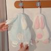 1pc Hand Towel Made of Soft Coral Features a Charming Cartoon Rabbit Design,Is Thick And Absorbent,for Both The Bathroom Kitchen