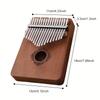 17 Tasti Kalimba Pianoforte a Pollice Tastiera Impiallacciata in Legno Massiccio Strumento Musicale Kalimba Pianoforte a Dita Regalo di Natale per Amanti della Musica