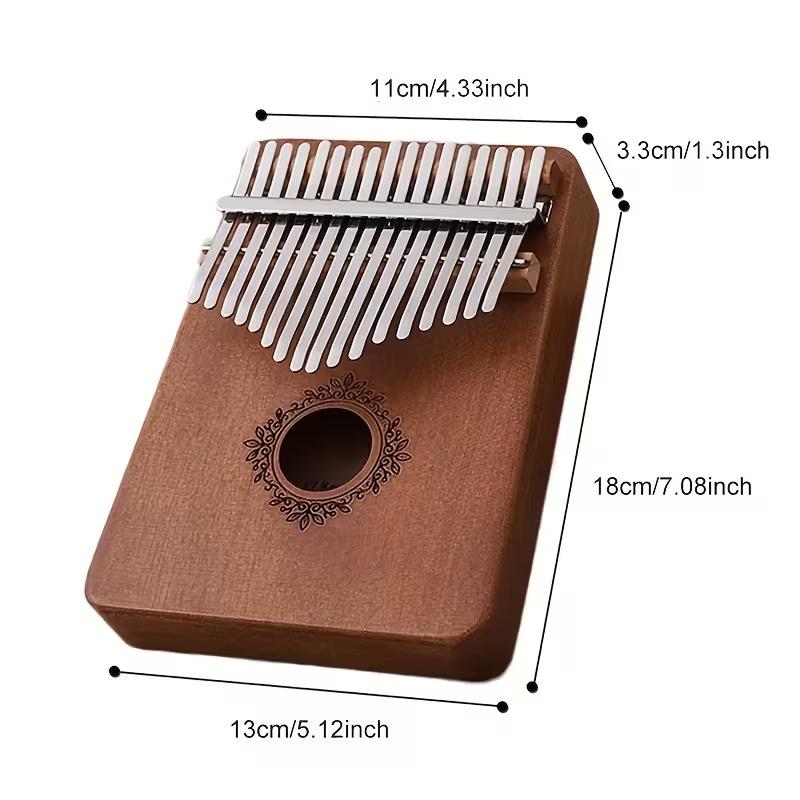 17 Tasti Kalimba Pianoforte a Pollice Tastiera Impiallacciata in Legno Massiccio Strumento Musicale Kalimba Pianoforte a Dita Regalo di Natale per Amanti della Musica