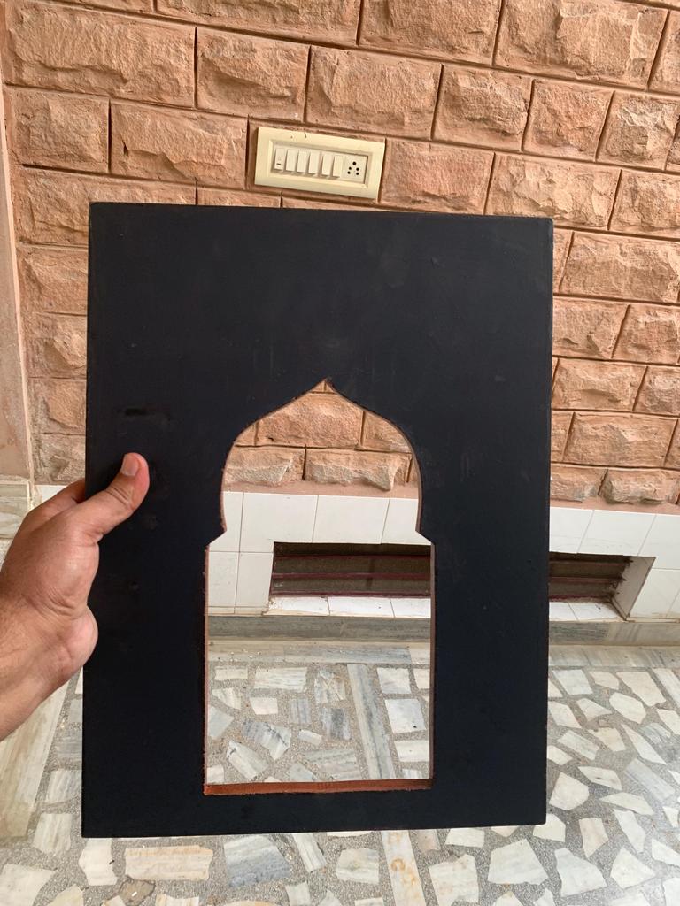 Hand-Painted Wooden Jharokha Frame: Indian Wall Decor