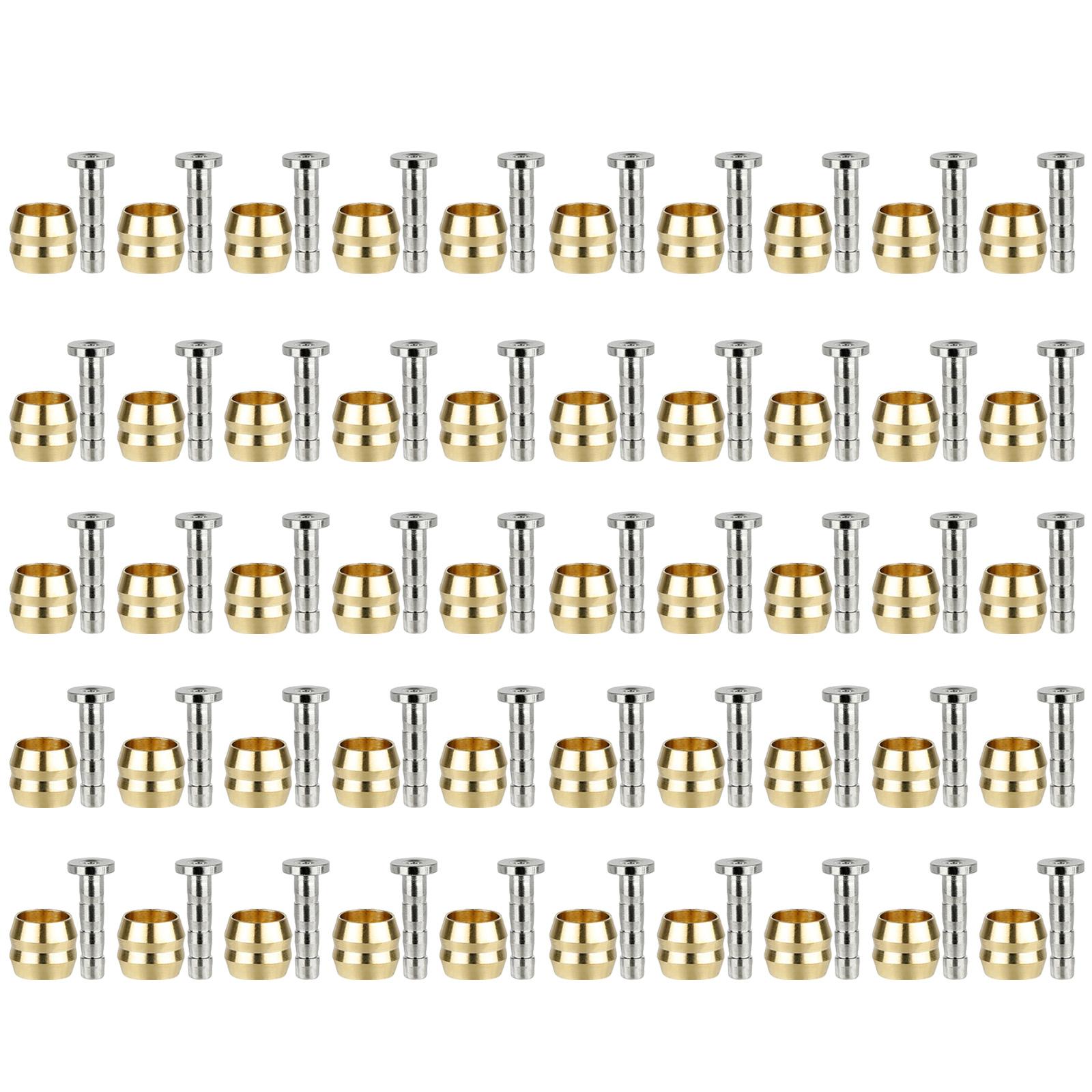 

50 Set Bicycles Hydraulic Brake Hose Oil Pipe Connector Tube Fittings Insert Connecting Bolts Bleed for Bike Part 1
