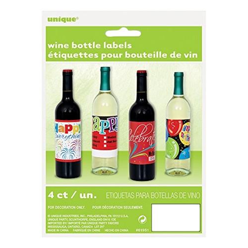 Unique Party Happy Birthday Wine Bottle Label