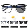 Photochromic Sunglasses Classic Rice Nail Half Frame Sun Glasses Outdoor Glasses Non-polarized