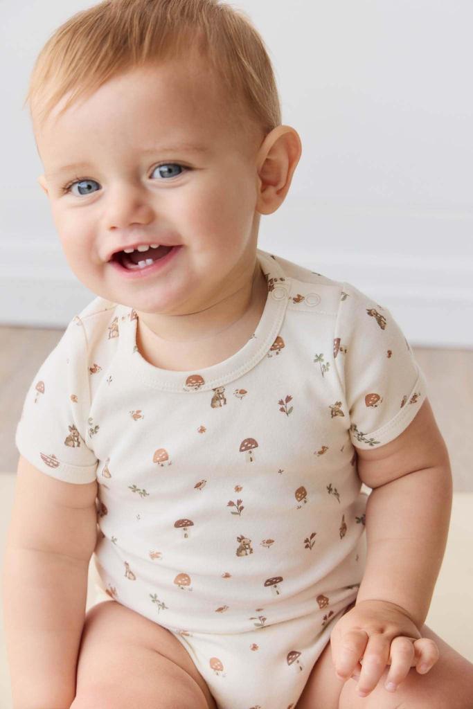 OC Short Sleeve Bodysuit Foraging Friends JBCO245226 Baby IVR 60 [Jamie Kay]