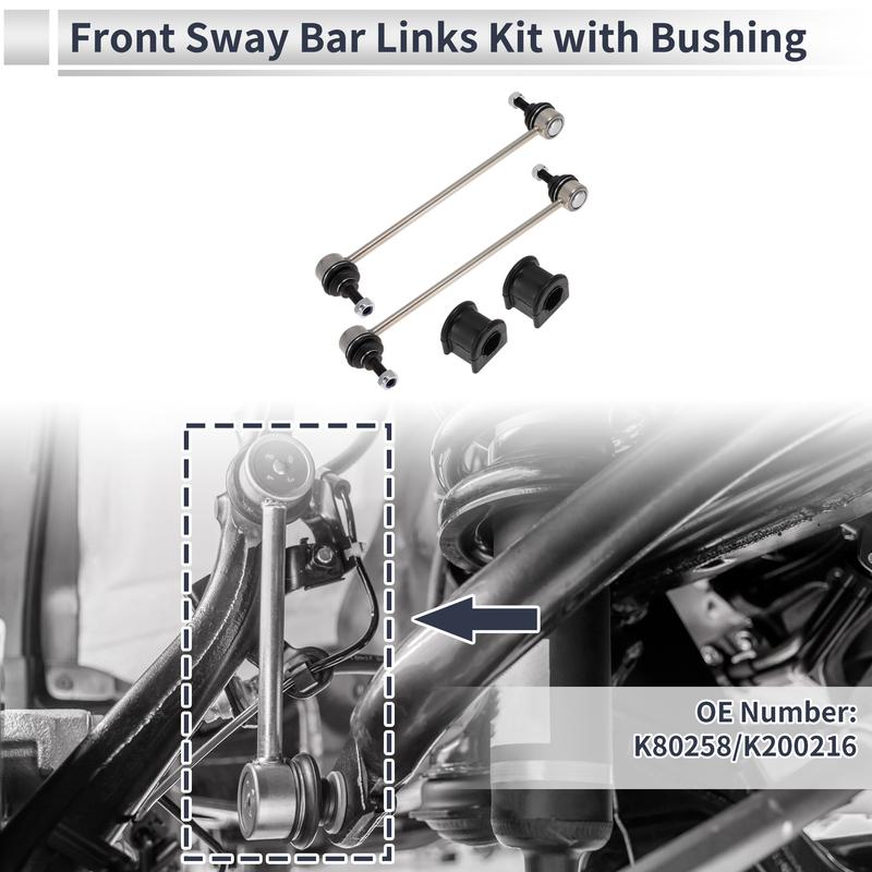 X Autohaux Front Stabilizer Bar Links with 2Pcs Bushing for Jeep Patriot No.K80258 1 Set