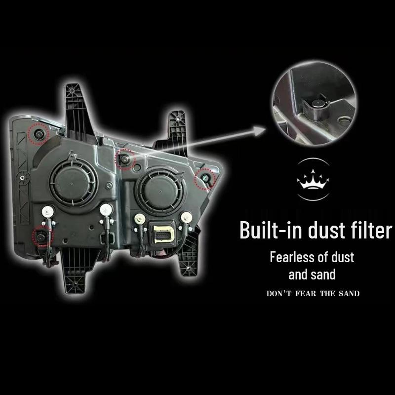 Compatible with Jiefang J7: Modified Dual-Lens LED Headlights with Flowing Turn Signal and Smoked Design