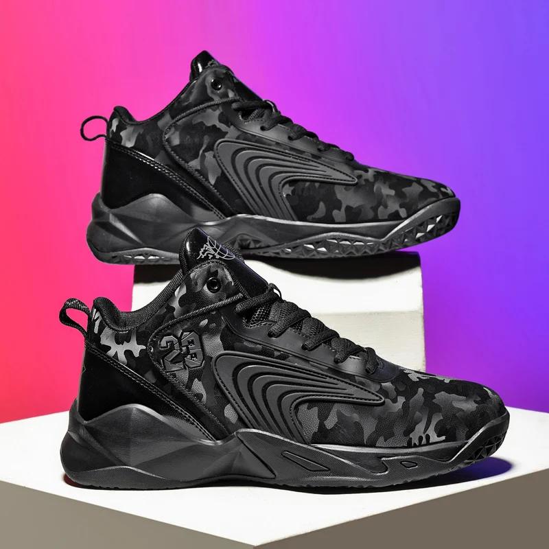 Men's Basketball Shoes Non-Slip Original Athletic Outdoor Sports Male Breathable Field Sneakers Training Student Basket Shoes