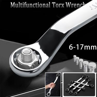 Γαλλικό κλειδί Torx 6-17 mm Αυτοσφίγγιμο με ρυθμιζόμενα γυαλιά Πίνακας κλειδιού διπλής κεφαλής Torx Εργαλεία χειρός για το εργοστάσιο