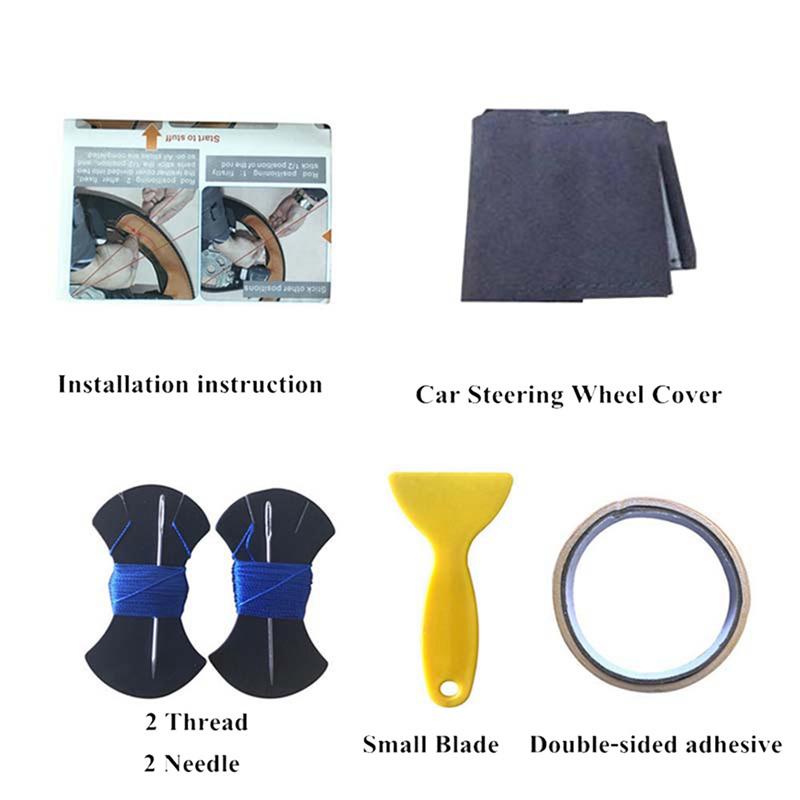 Auto Innenraum Handgenäht Schwarz Bequem Atmungsaktiv Wildleder Leder Auto Lenkradbezug Für Aion Serie Y S 580