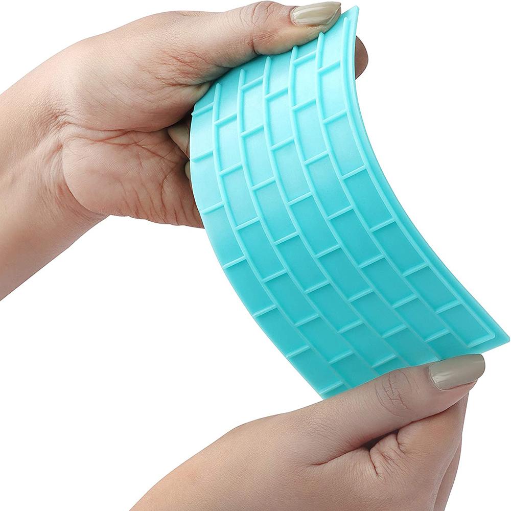 4Pcs Plastic Embossing Fondant Molds Set Icing Chocolate Cake Decorating Mould Brick Wood Cobble Pebble Stone Designs Baking