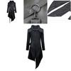 Elegante Chaqueta Frac Gótica Para Hombres Disfraz de Cosplay Perfecto Uniforme de Halloween