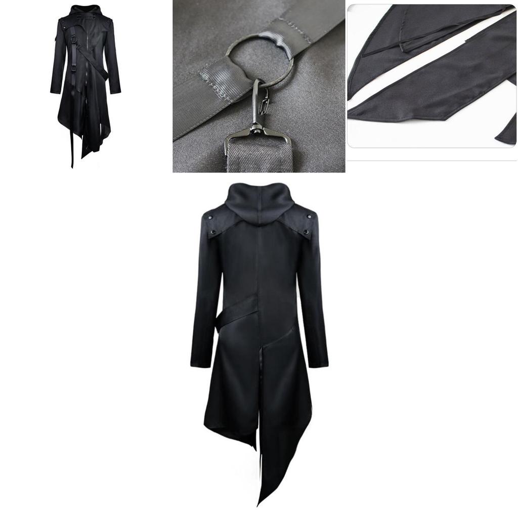 Elegante Chaqueta Frac Gótica Para Hombres Disfraz de Cosplay Perfecto Uniforme de Halloween