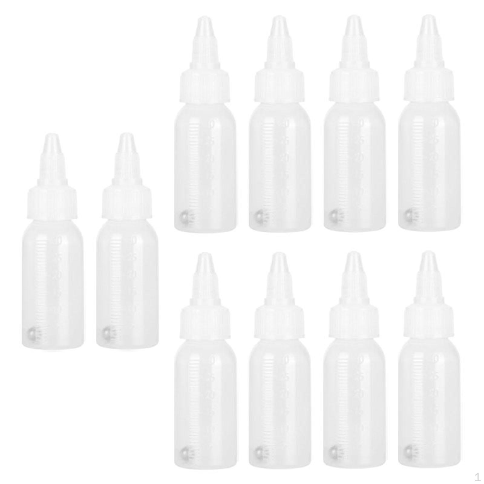 

10 Bottles with Scale, Bottles, Storage Containers for Paints, Liquids And Sauces 30ML