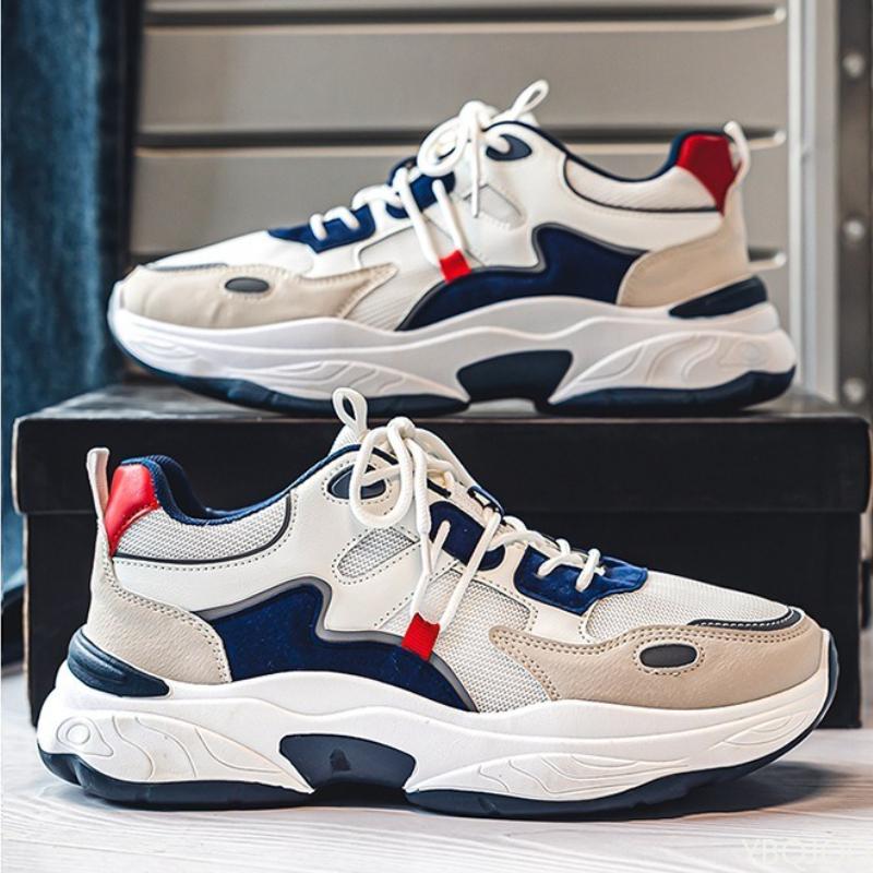 Fashion Summer men's new mesh breathable trendy versatile sports leisure shoes running height increasing wear-resistant shoes