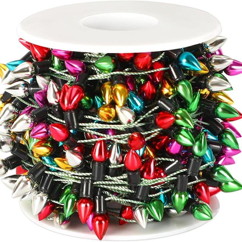 

New Year Gift Dollhouse Colorful Bulbs 5M/roll Colorful Bulbs String Garland Christmas Home Decorations Xmas Tree Ornaments