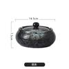 Retro Ceramic Ashtray with Cover Anti-ash Flying Round Cigarette Butts Cylinder Home Decoration Accessories Ceramic Ashtray