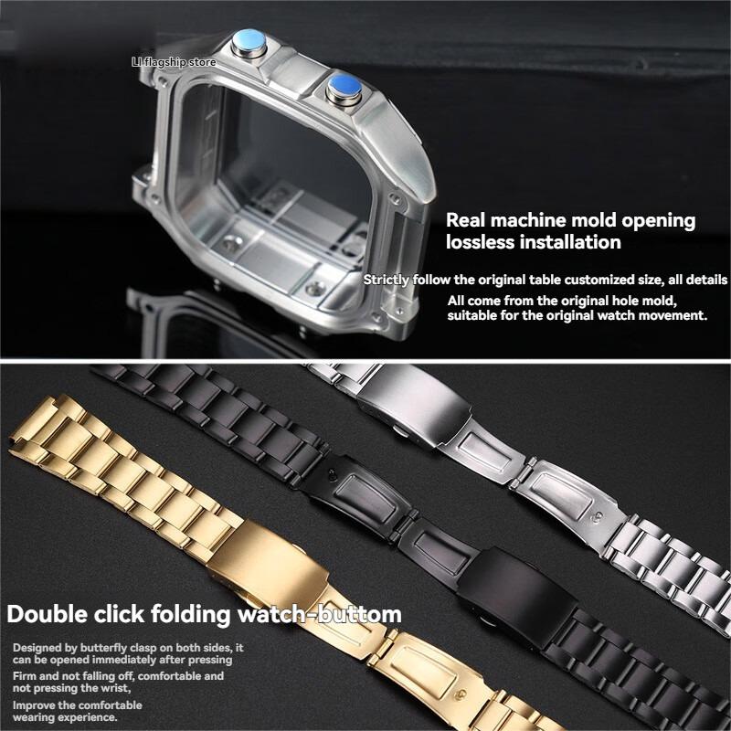 for Casio AE1200 Full Metal 304 Stainless Steel Case Bezel & Glass Set with Waterproof Gasket AE-1200WH 3299 | Watch Upgrade