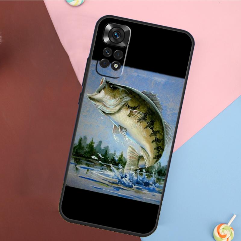 Bass Fishing Cover For Xiaomi Redmi Note 14 13 12 9 10 11 Pro 9S 10S 11S 12S Redmi 14C 10C 12C 13C Case