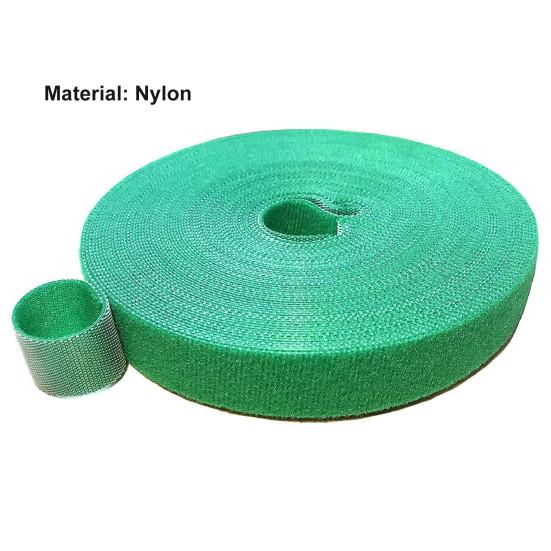 1 rolă frânghie pentru plante reutilizabilă prindere puternică nailon verde panglică vinil cravată răsucită pentru grădinărit
