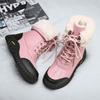 High-top Cotton Boots, Winter Outdoor Snow Boots, Women's Piled Thickened Warm Large-size Waterproof Casual Sports Cotton Shoes
