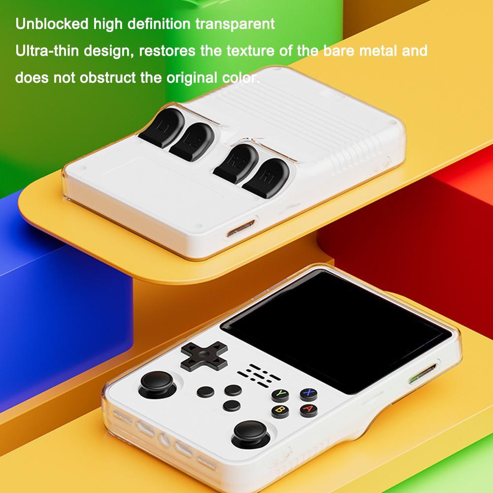  for R36s Protective Case Transparent Handheld Game TPU Cover for R36s Soft Shell Shell Integrat R7V1