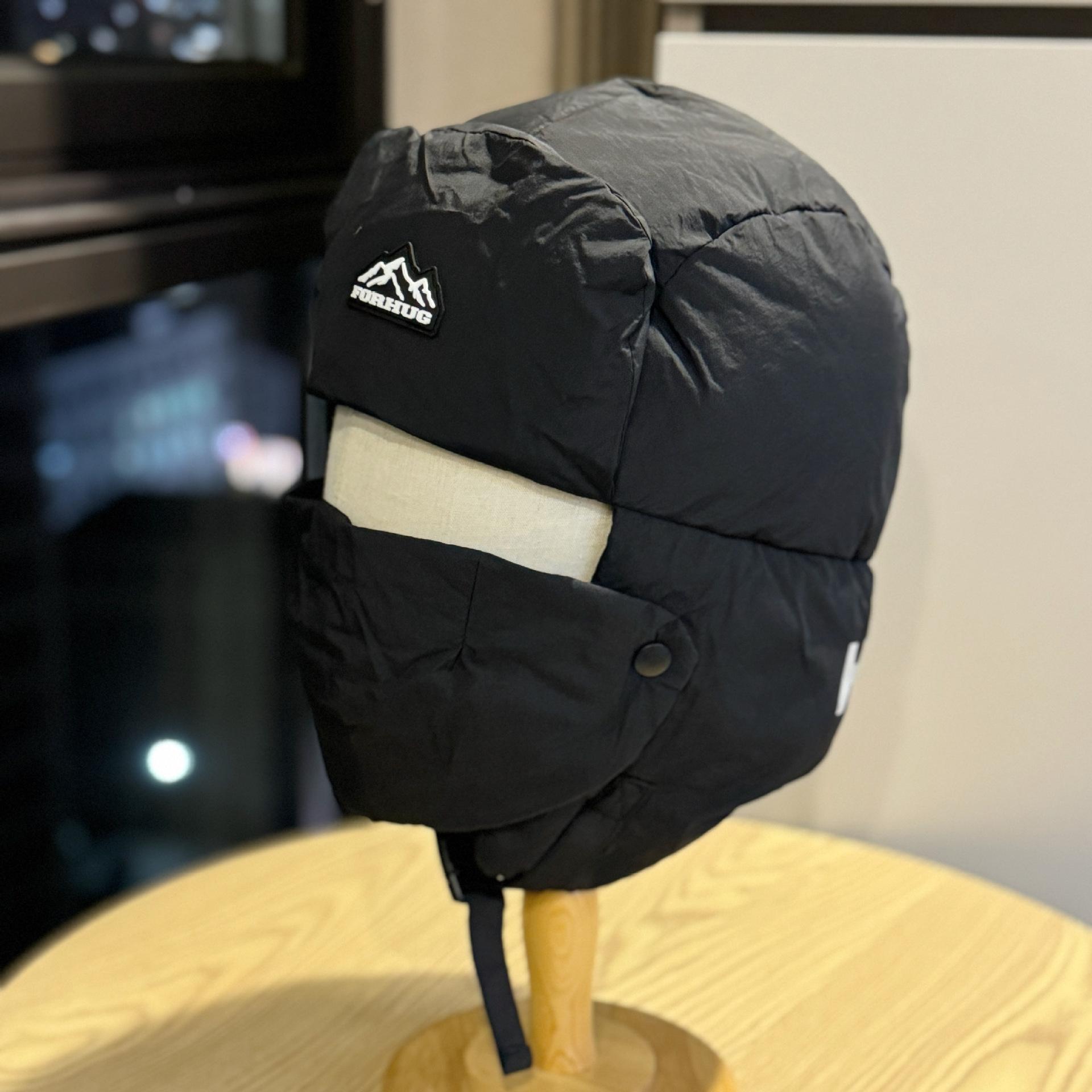 

Зимняя утолщенная хлопковая шапка-ушанка для мужчин и женщин, непродуваемая маска для лица для велоспорта на открытом воздухе, интегрированная защита ушей, шапка с защитой шеи one size