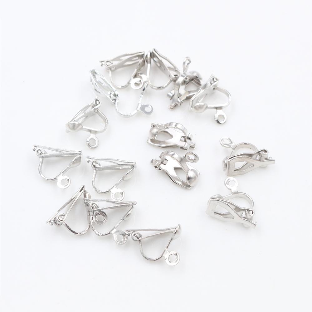 12x5mm 50pcs High Quality 6 Colors Plated Ear Clip DIY Handmade Earrings Findings Jewelry Findings Parts Wholesale