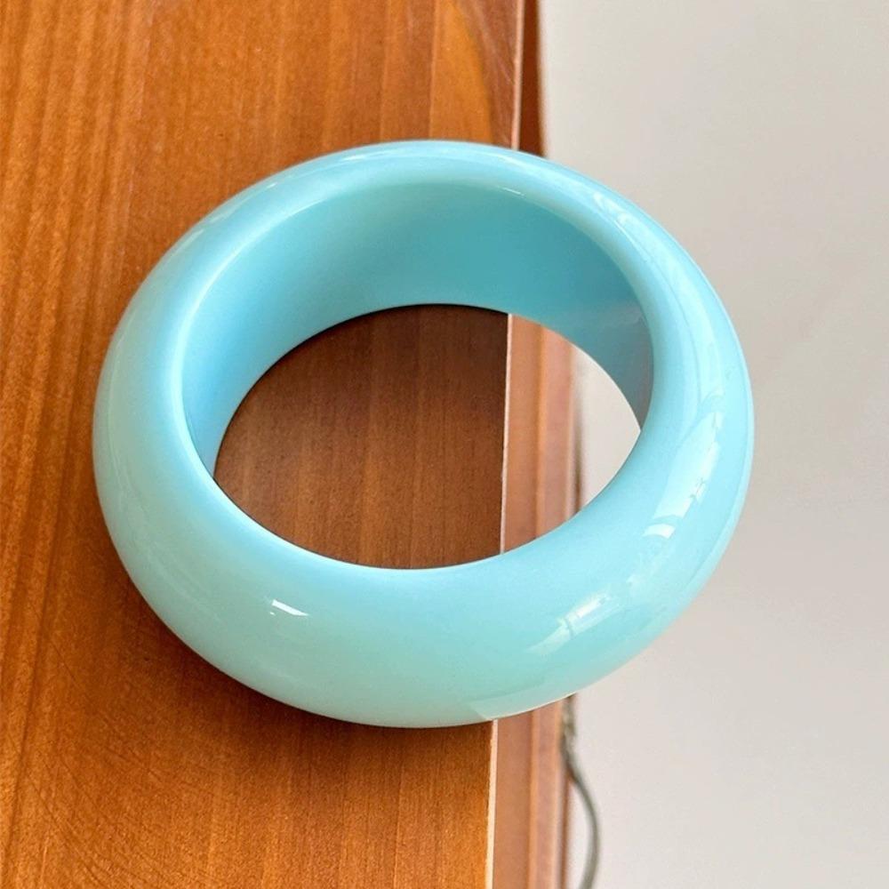 Bohemian Round Wide Bracelet Europe American Style Retro  Hand Ring Unique Acrylic Bangle  Women