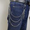 Hip-hop personalized metal crescent moon pendant waist chain, punk street shot versatile multi-layer chain trouser chain
