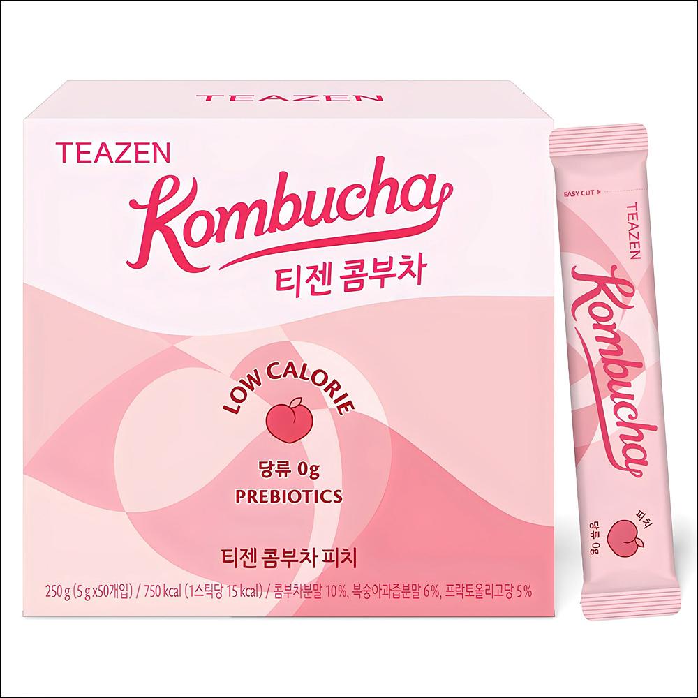 TEAZEN Комбуча Персик, 5г, 50 шт. 5g X 50EA