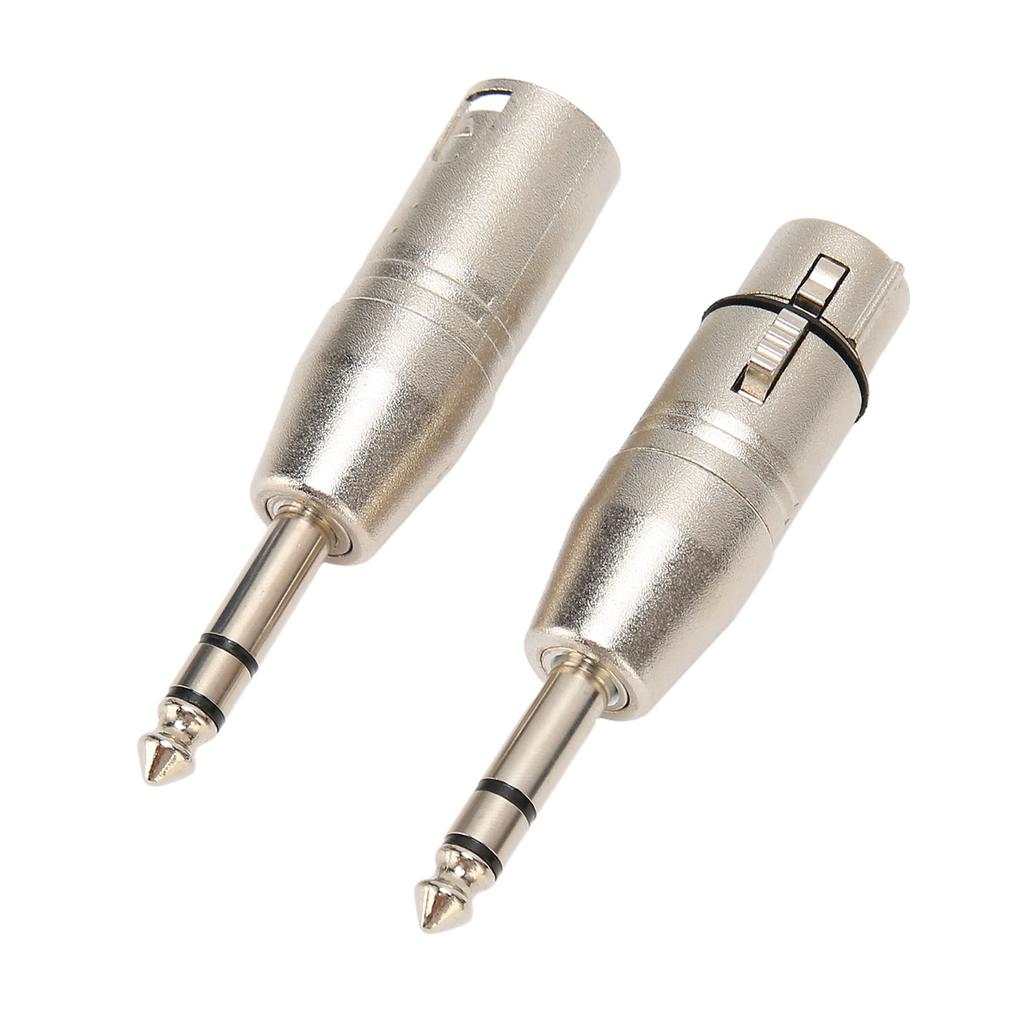 2Pcs 1 4 Inch TRS to XLR Adapter 6.5mm Stereo 1 4 TRS Male to XLR 3Pin Female and Male Stereo Balanced Sound Connector