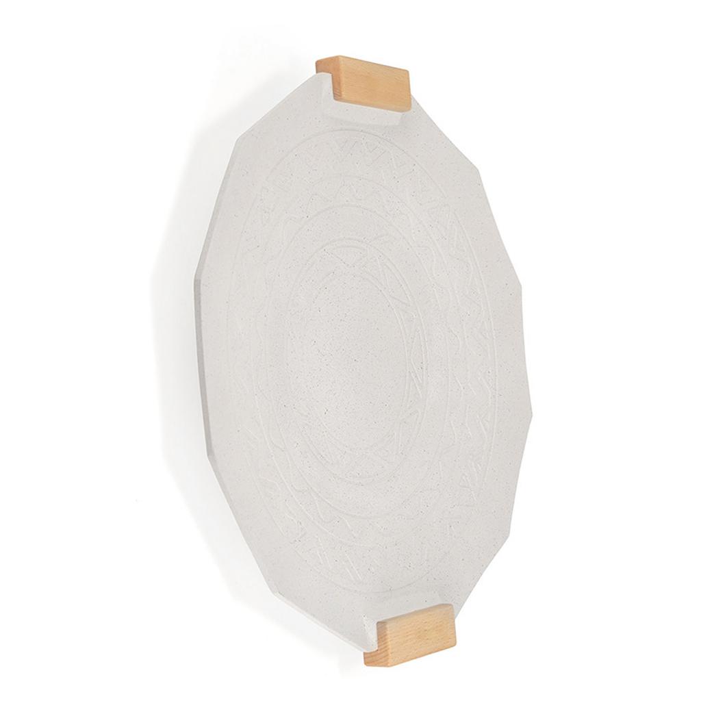 41CM Outdoors Grilling Pan 5MM Thicken Coating Stone Handled Multiple Fire Source Compatibility White