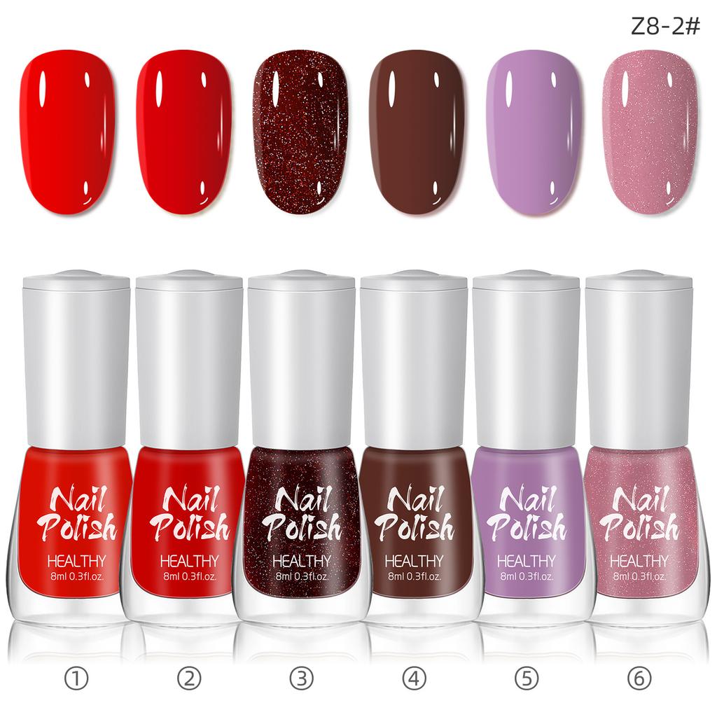 Water-based Nail Polish Set, No Baking, Quick Drying, Environmentally Friendly, Odorless, White Fine Flash Nail Polish Glue