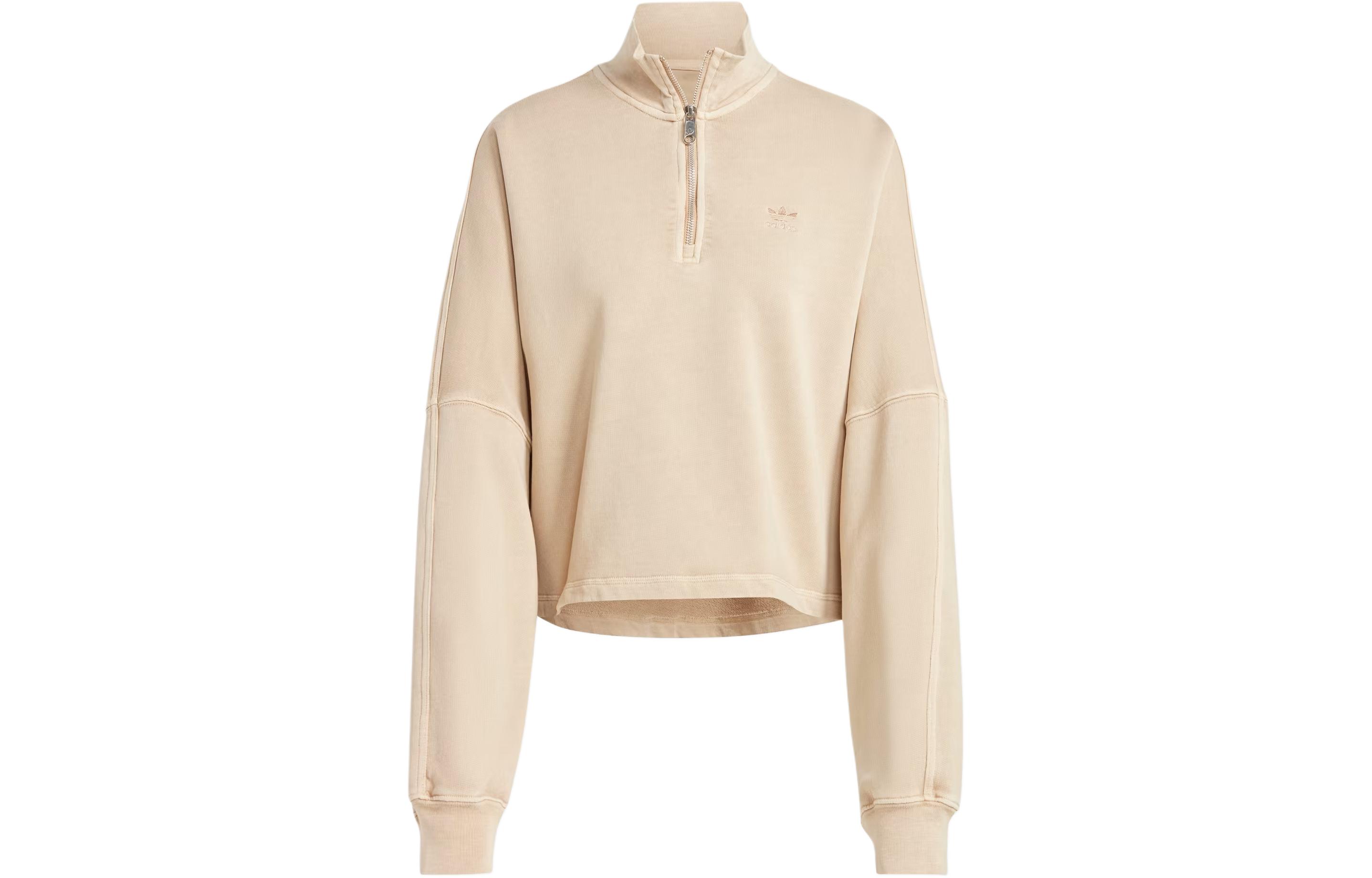 Adidas Originals Essential Essentials+Sweatshirt Women s Dark Beige IR6013 XS