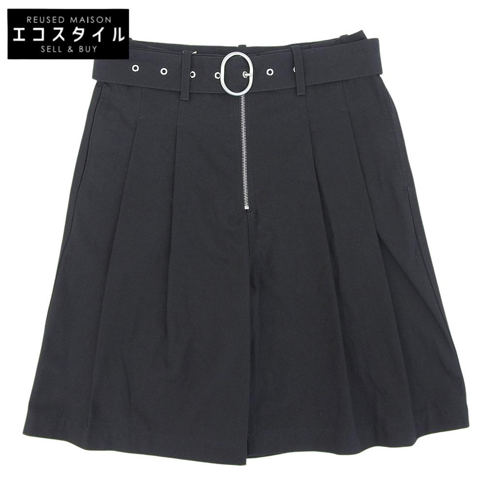 JIL SANDER+ Unused Men's Cotton Belted Shorts, Black, Size 44, J47KA0208 Bottoms 44 blackUsed