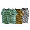 Tricou cu mânecă scurtă și dungi de vară 27kids pentru copii