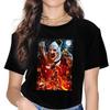 Terriefer Slasher Film Film T-Shirt Vintage Alternative Damen Polyester T-Shirts Rundhals