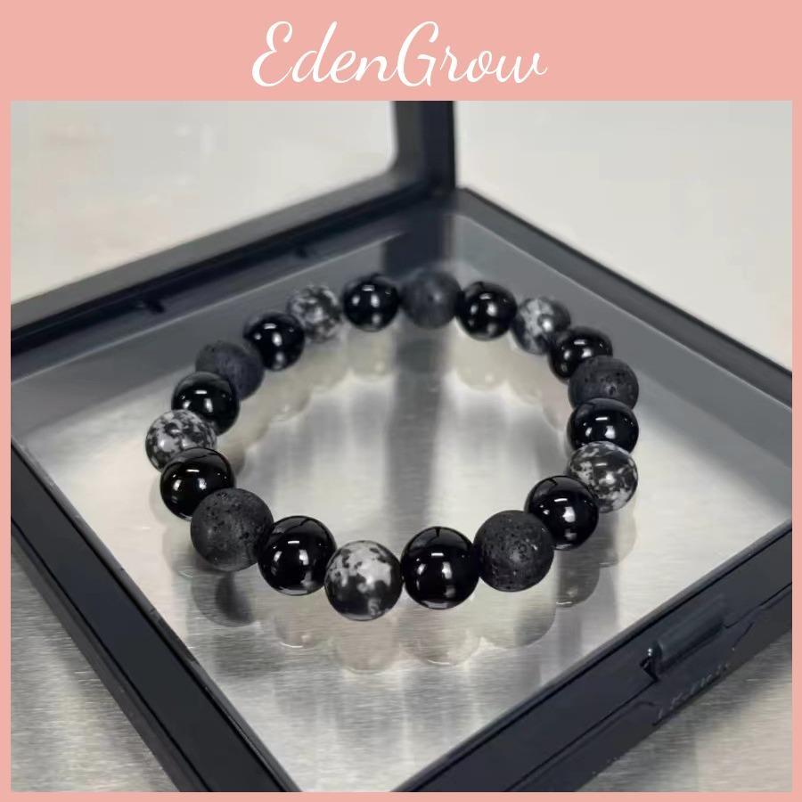 Obsidian Beaded Unique Bracelet Lightweight Handcrafted Jewelry For Men And Women