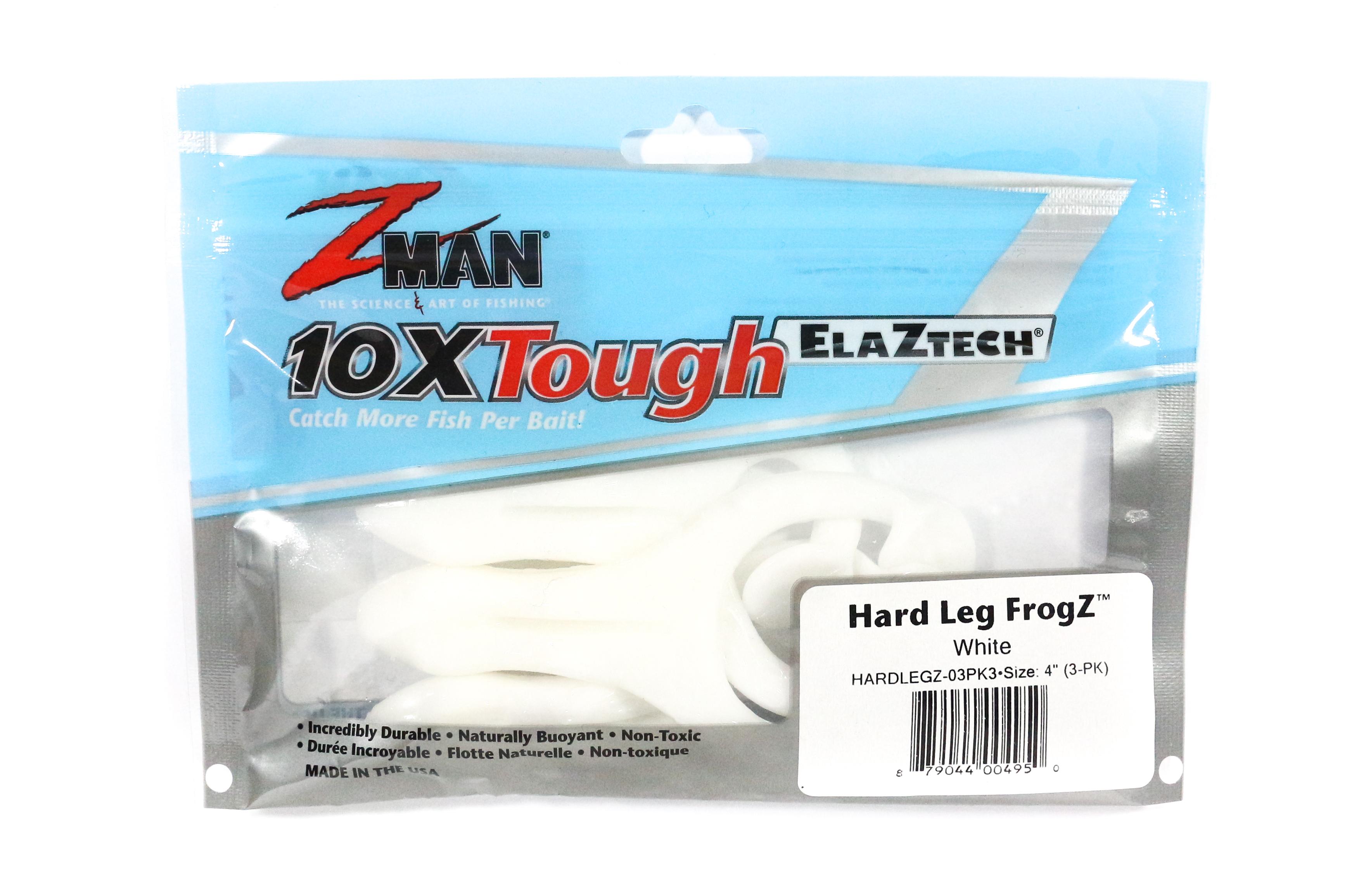 

Zman Soft Lure Hard Leg Frogz 4 дюйма, 3 шт. в упаковке, белый (4950)