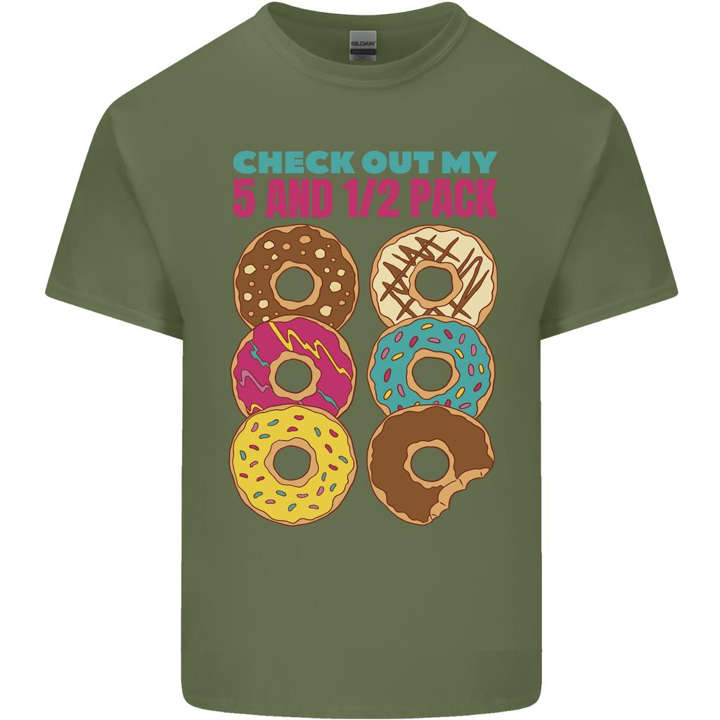 Funny Donut Check Out My 5 12 Pack Food Gym Unisexs Light Cotton TShirt