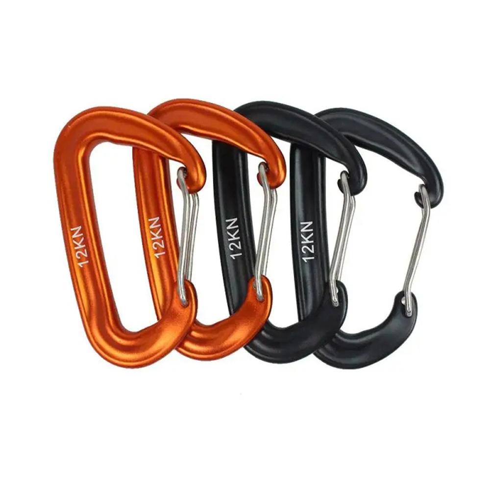 2 Stück Hochfeste D-Form Karabiner Schnalle Haken 12KN Sicherheitsverschluss Outdoor Abenteuer Ausrüstung Zubehör.