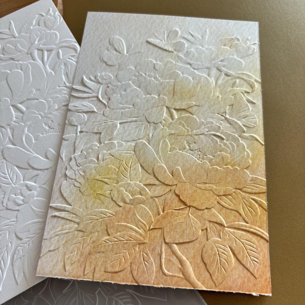 Peacock Flower 3D Embossing Clip for DIY Journals