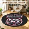 Foo Fighters Personalized Round Rug Support Custom Name, Soft Home Decor Mat