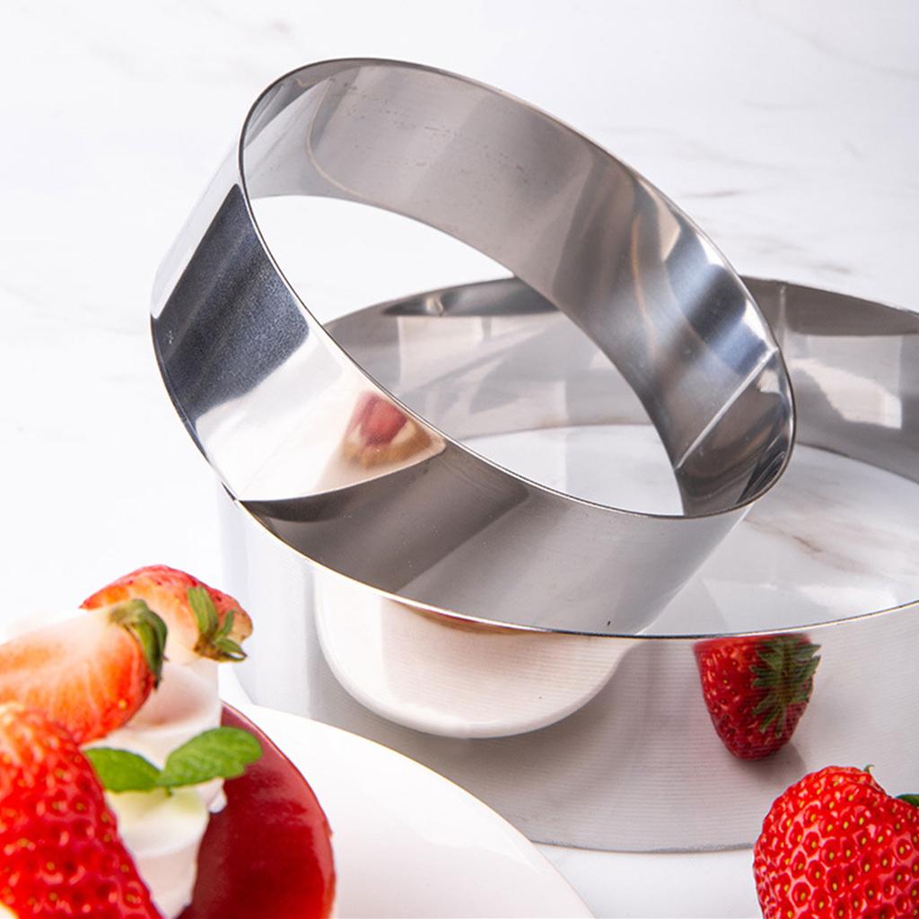 Inel rotund pentru tort, formă de copt pentru tort, oțel inoxidabil, inele pentru desert, formă pentru patiserie, instrument de copt pentru desert, formă antiaderentă pentru mousse