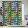 Brightly Colored Geometric Shower Curtain Modern Bathroom Decor for Kids Room or Home Custom Size Available (Blue/Yellow/Red)
